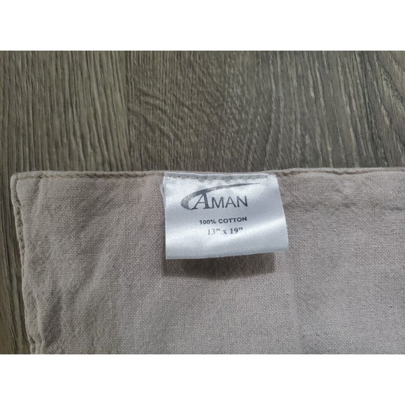 Lot Set of 6: AMAN Brown Beige Striped Placemat 100% Cotton 13x19 Made In India - Picture 8 of 9